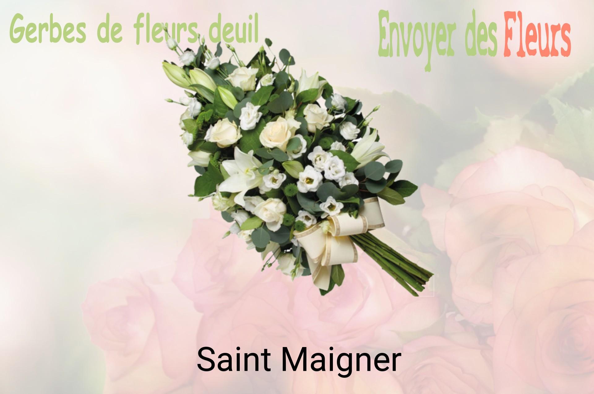 Gerbe de fleurs de deuil livrée à Saint-Maigner